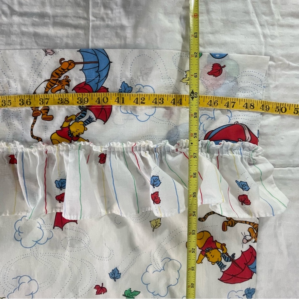 Vintage Winnie the Pooh Priscilla Curtain Panels “The Blustery Day” 49”X62” - Picture 12 of 13